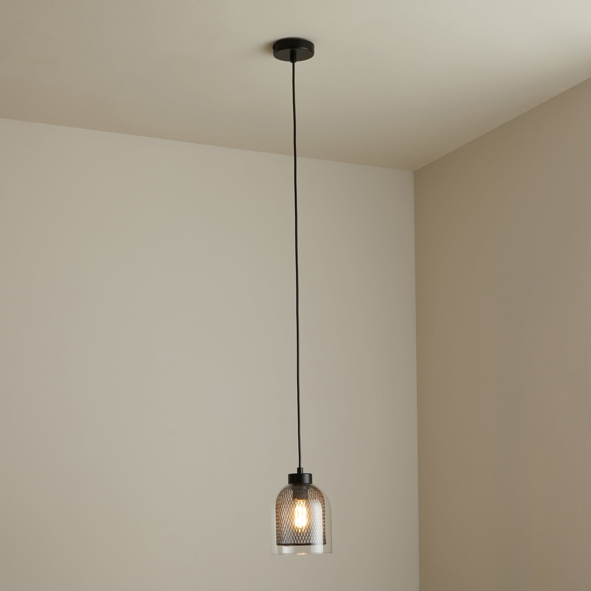Akala 1 Light Pendant Ceiling Fitting Black