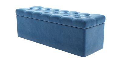 Valentin Storage Bench in Bahama Cotton Matt Velvet - sofa.com