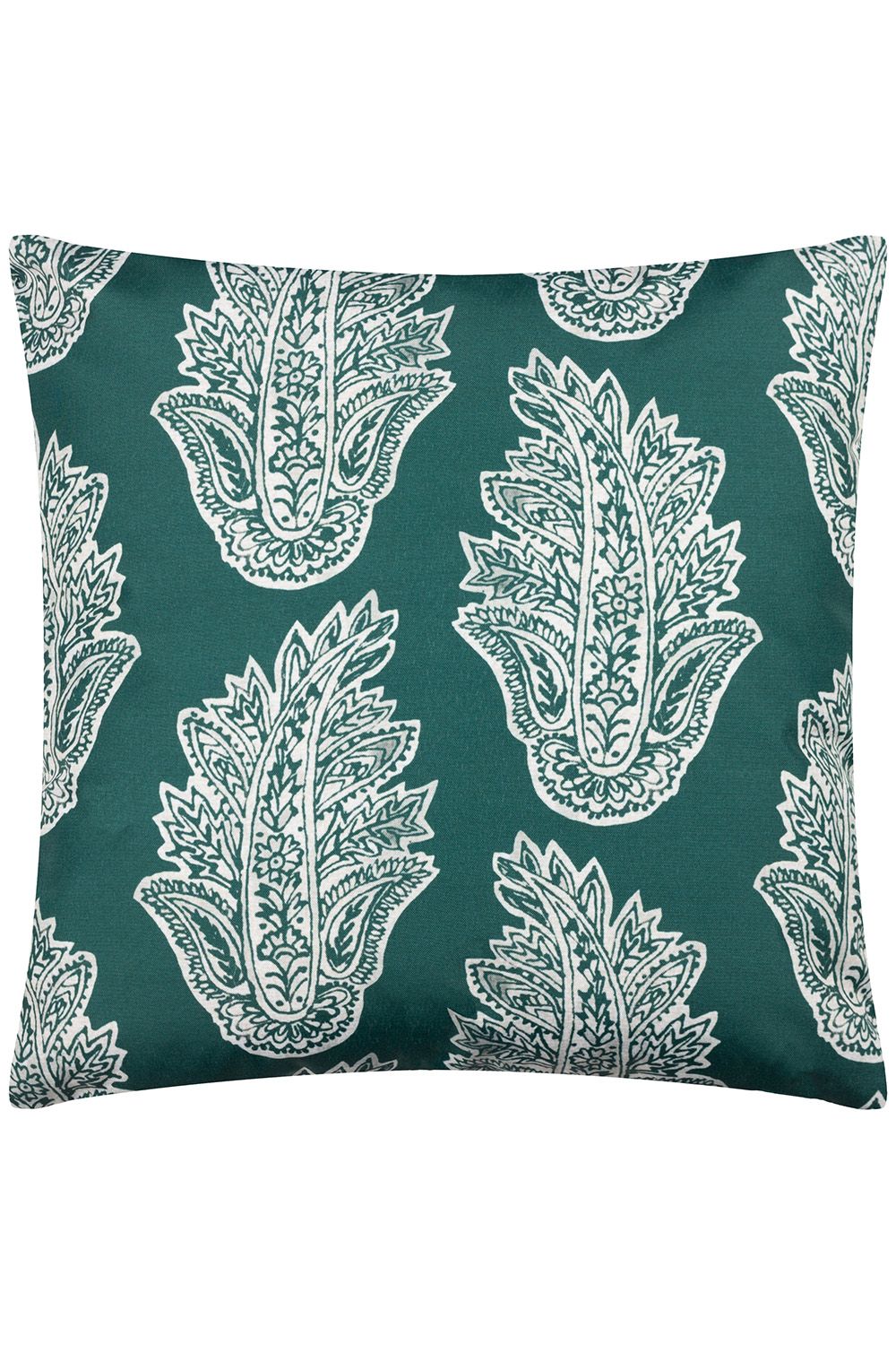 Paoletti Kalindi Paisley Water & UV Resistant Reversible Outdoor Cushion in Teal