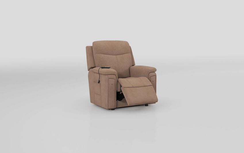 Beige Fabric Eldwick Lift & Rise Chair with Cup Holders & Heated Seat VAT Exempt