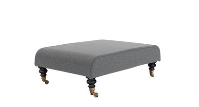 Ottoman Medium Rectangular Footstool in Harbour Grey Whitstable - sofa.com