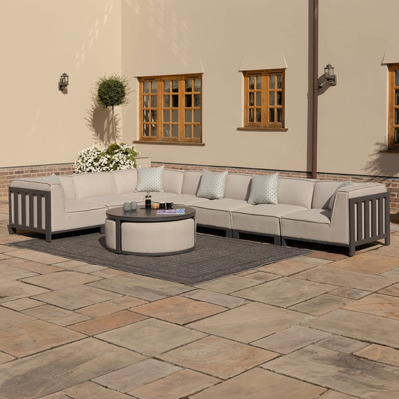 Maze Ibiza Large Corner Garden Sofa Set with Round Coffee Table 4