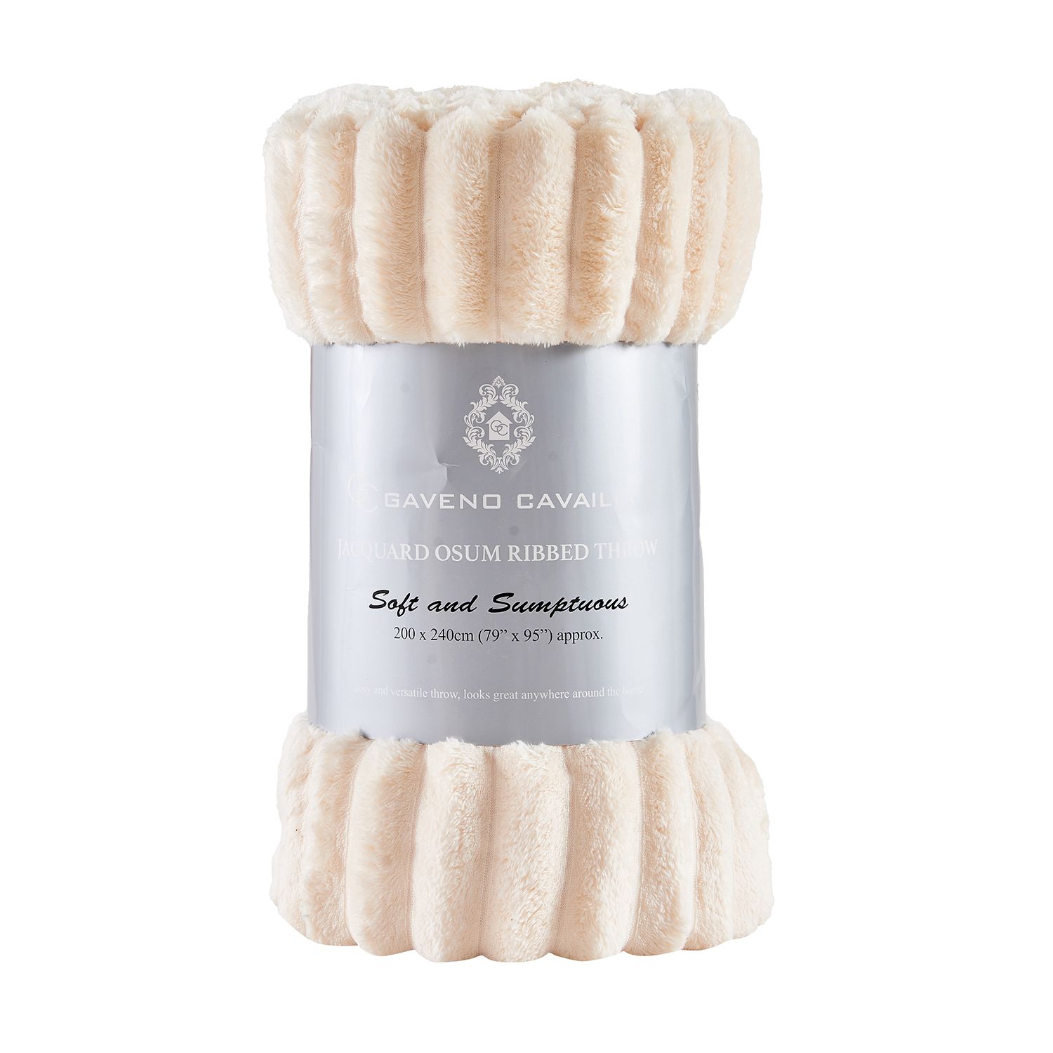 GAVENO CAVAILIA Osum Ribbed Throw in Cream