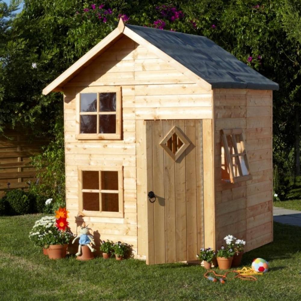 Shires Croft Playhouse Kid's Wendy House in Brown