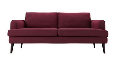 Reuben 3 Seat Sofa in Boysenberry Brushed Linen Cotton - sofa.com
