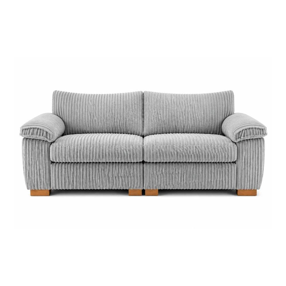 Bliss Furniture Amalfi 2 Seater Split Sofa Soft Fabric in Silver