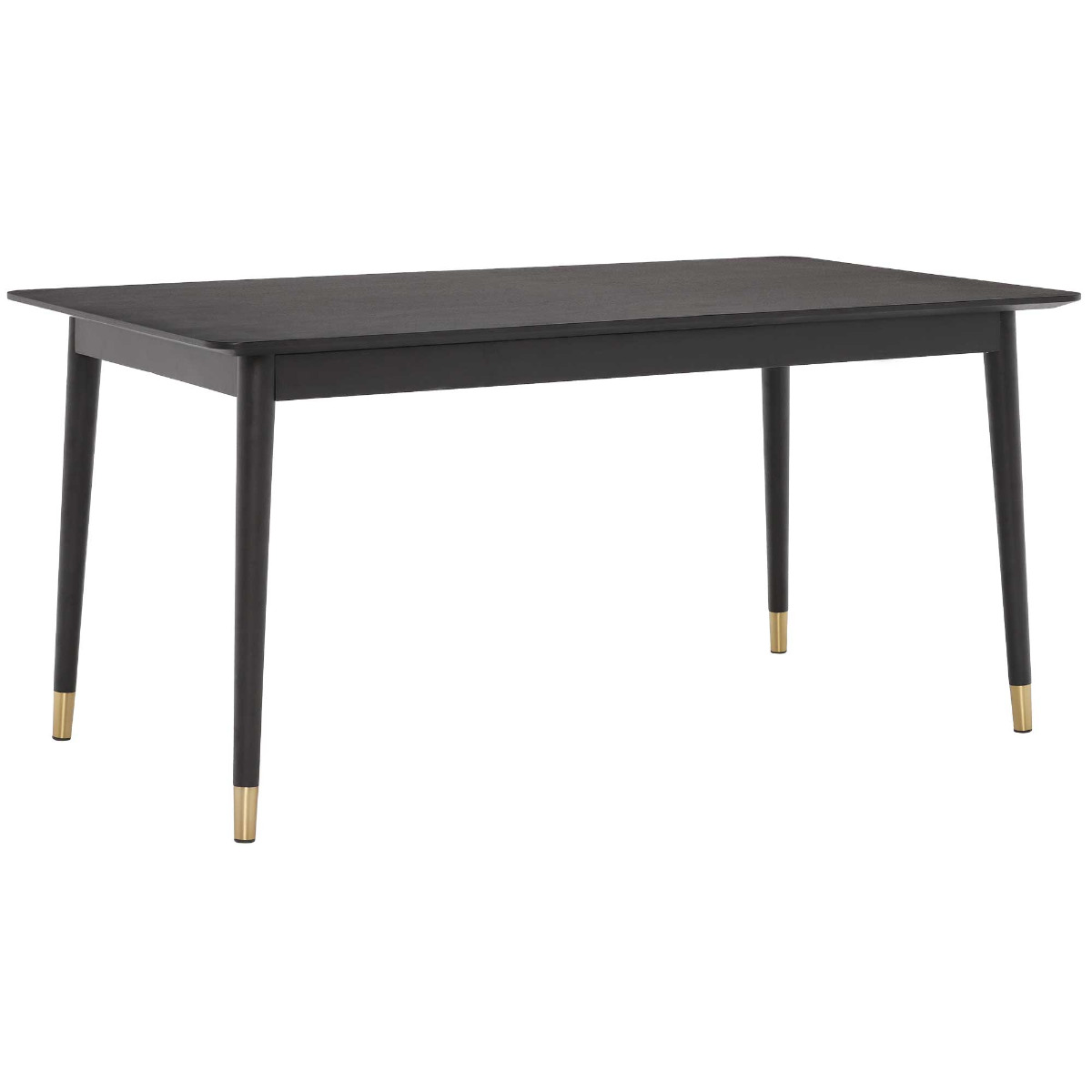 Cannelle Dining Table, Black Ash with Black and Gold Leg