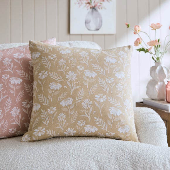 Timeless Floral Cotton Square Cushion Cover