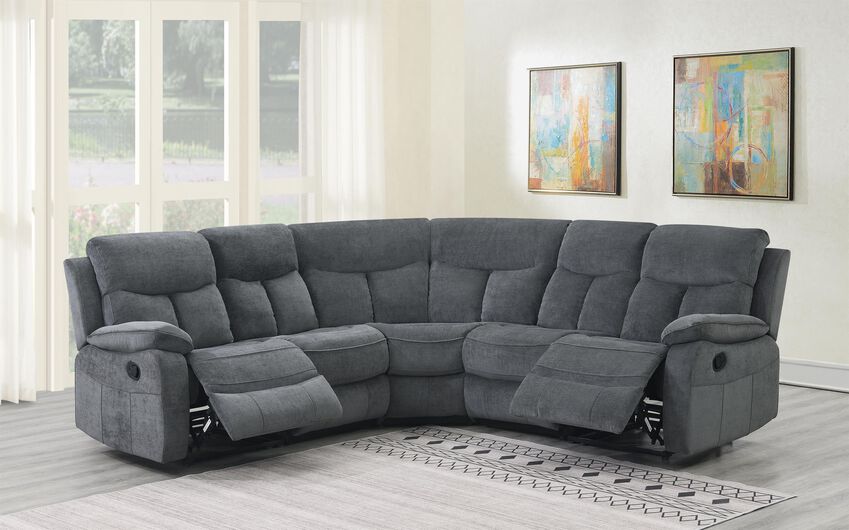 ScS Living Tobias Fabric 2 Corner 2 Manual Recliner Sofa