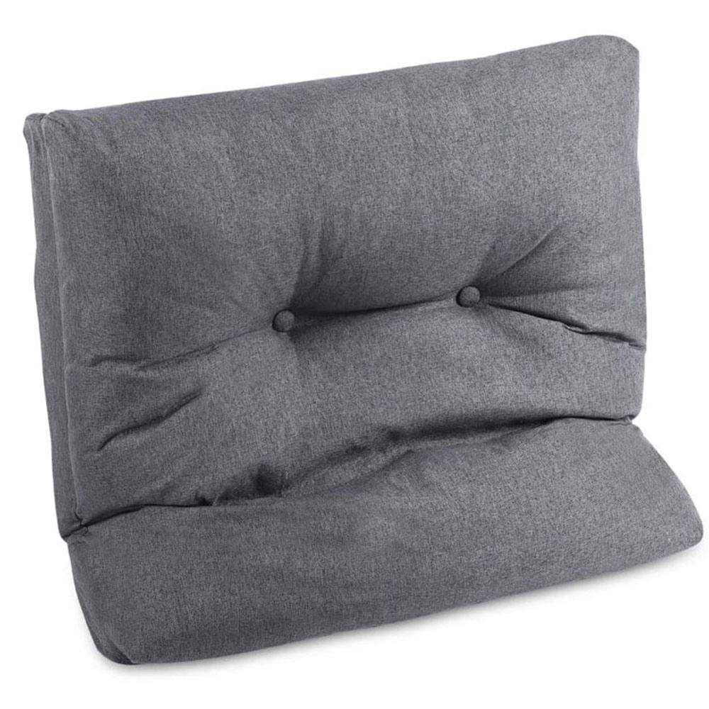 FURNITURE ONE Adjustable Cotton Rectangular Backrest Cushion, Gray -55x55 CM in Grey