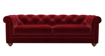 Patrick 3 Seat Sofabed in Claret Cotton Matt Velvet - sofa.com