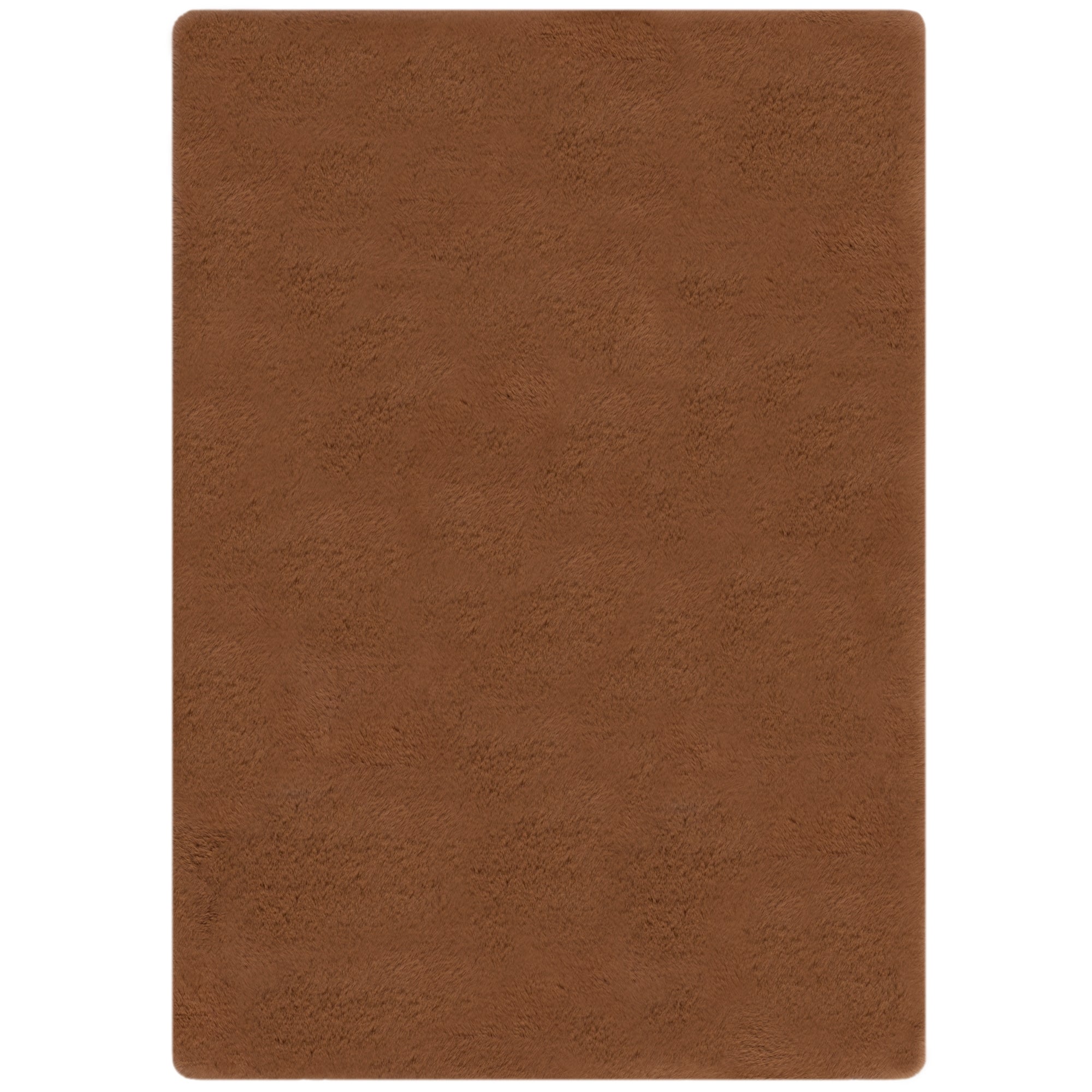 Dorma Purity Luxury Faux Fur Rug Brown