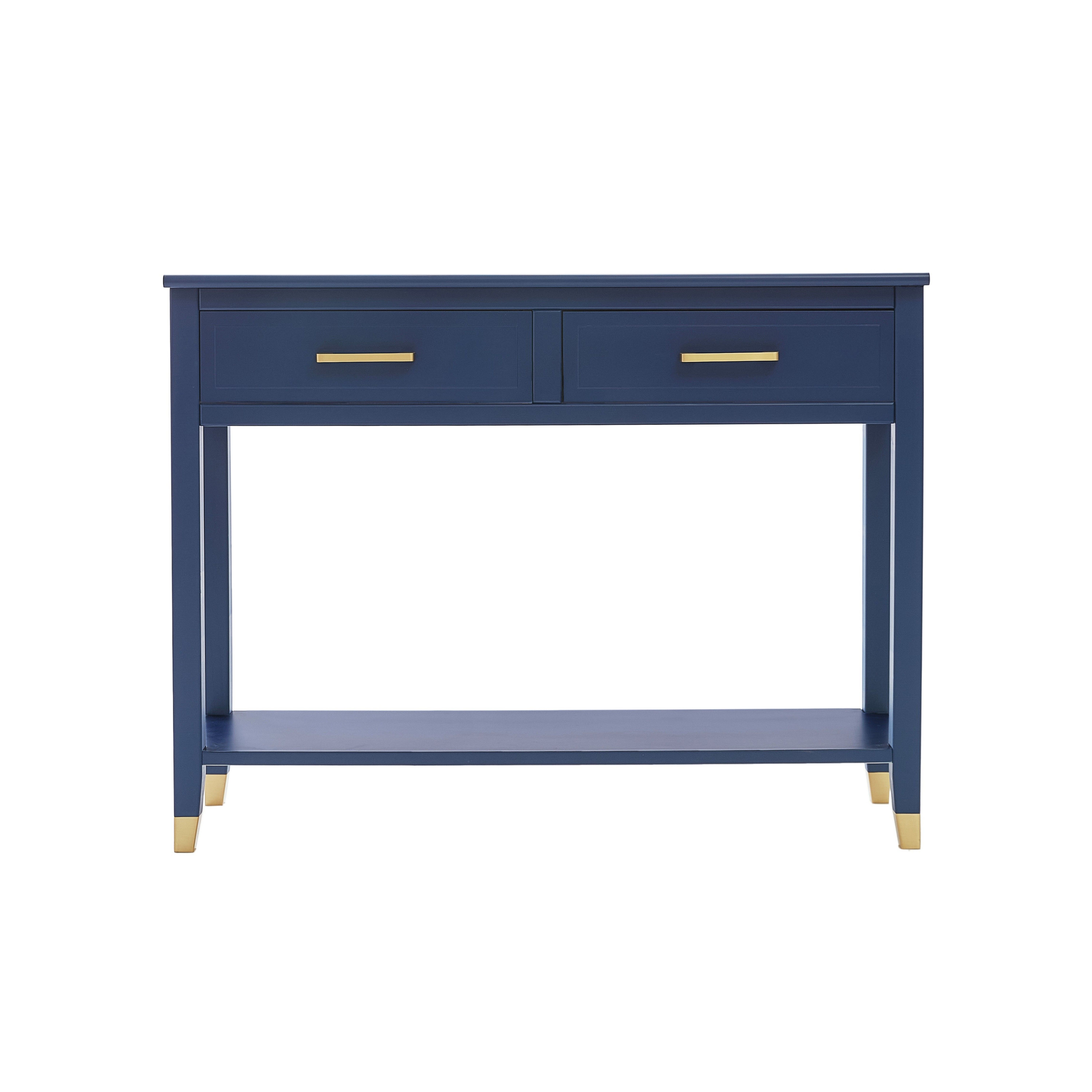 Cabinet Bits Palazzi 2 Drawer Console Table in Navy