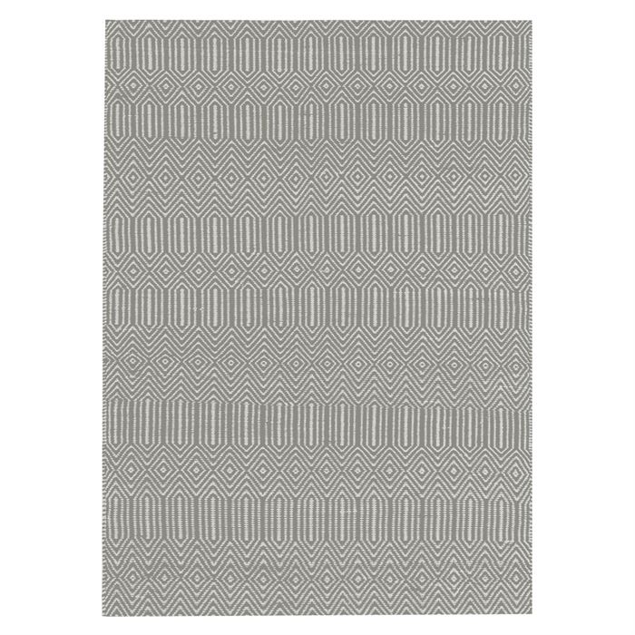 Twine Cotton and Wool Rug, Silver
