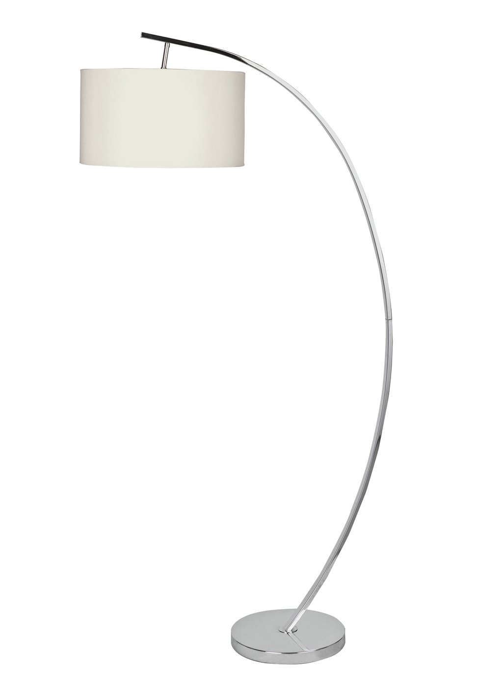 Argos Home Clane Chrome Arch Floor Lamp - Cream