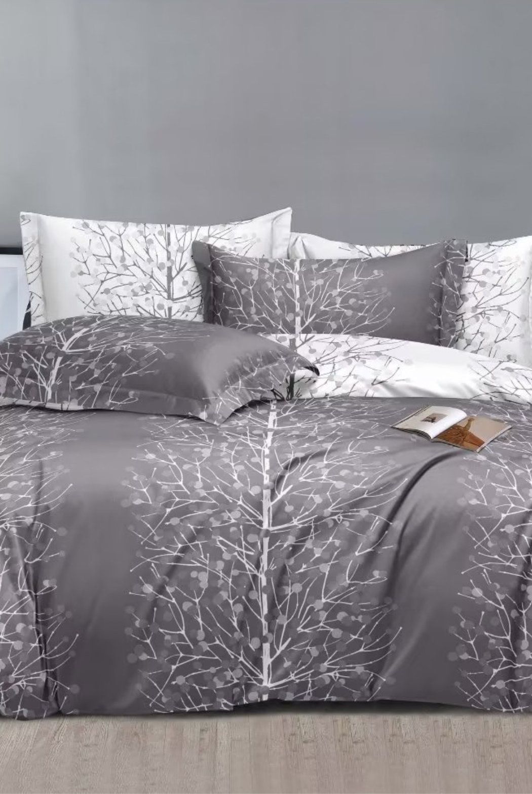 Ezysleep Grey Nature Printed Duvet Set