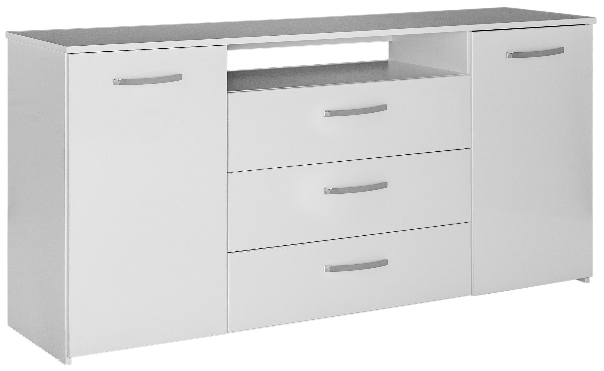 Habitat Hayward 2 Door 3 Drawer Sideboard - White Gloss