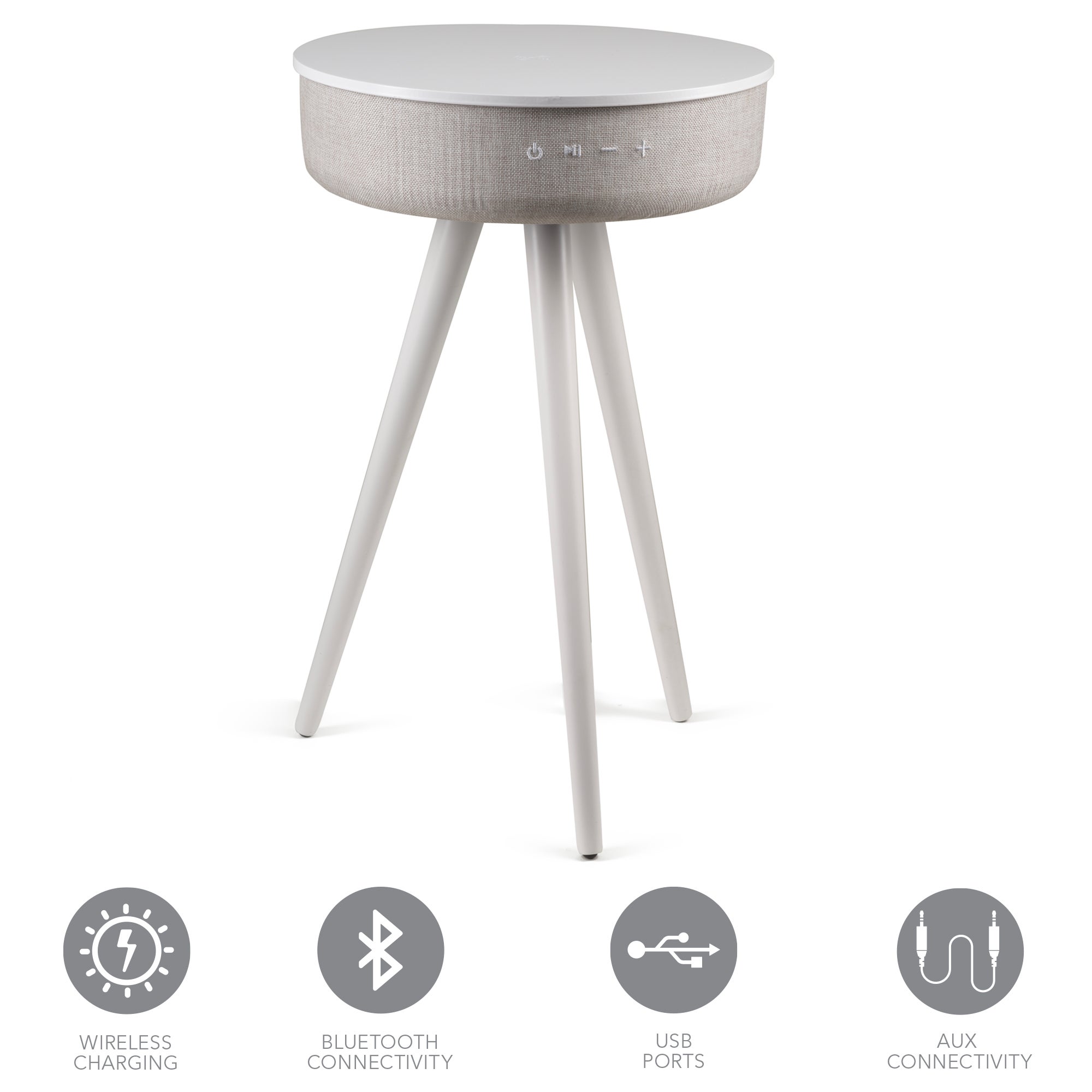 Milo Smart Side Table White