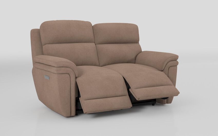 Beige Fabric Maer 2 Seater Power Sofa with Power Head Tilt & Lumbar