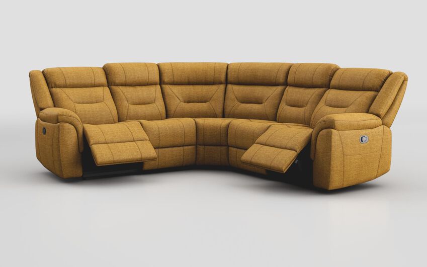 Yellow Fabric Ainsdale 2 Corner 2 Manual Sofa