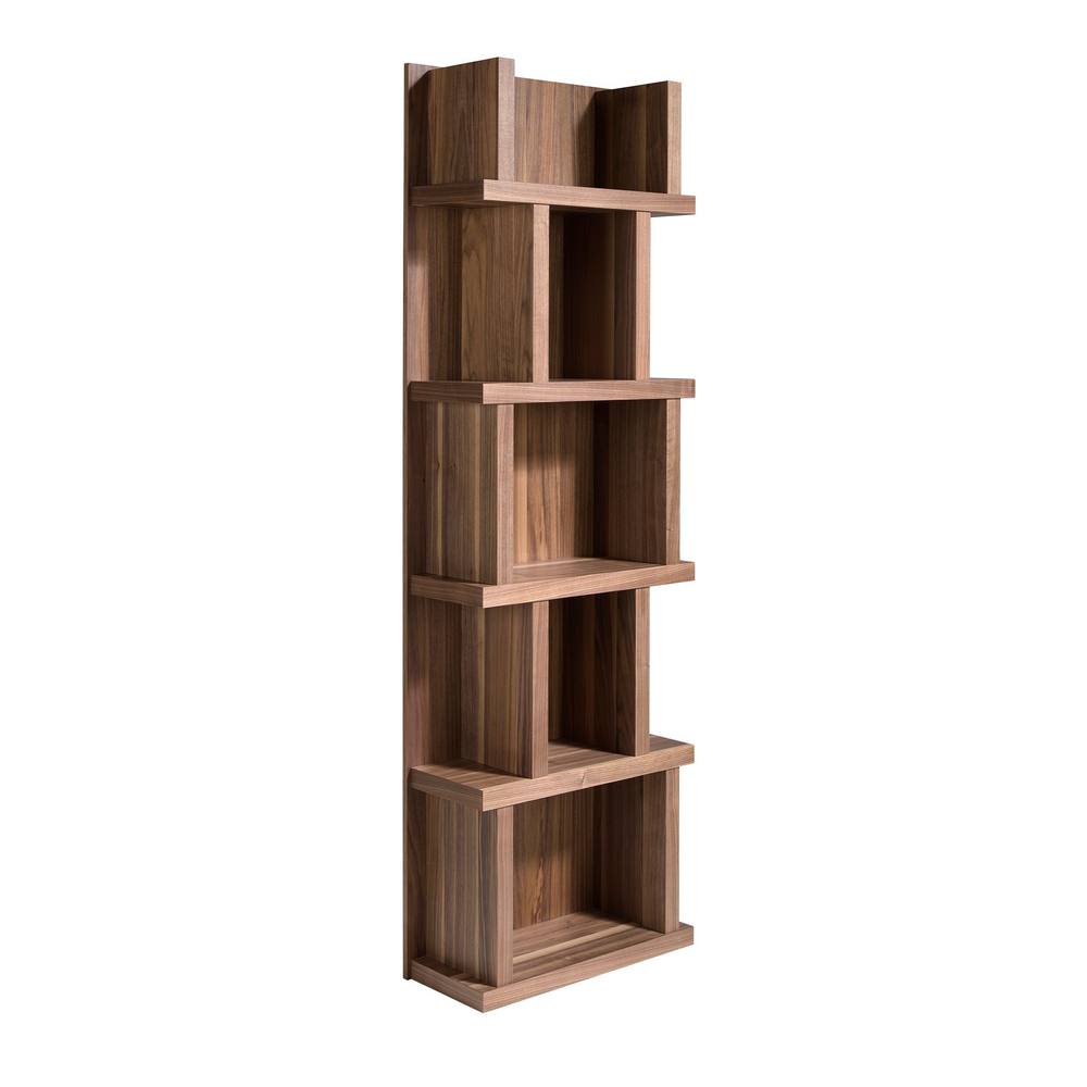 Angel Cerda Walnut Veneer Shelf 60x28x190 cm, Brown