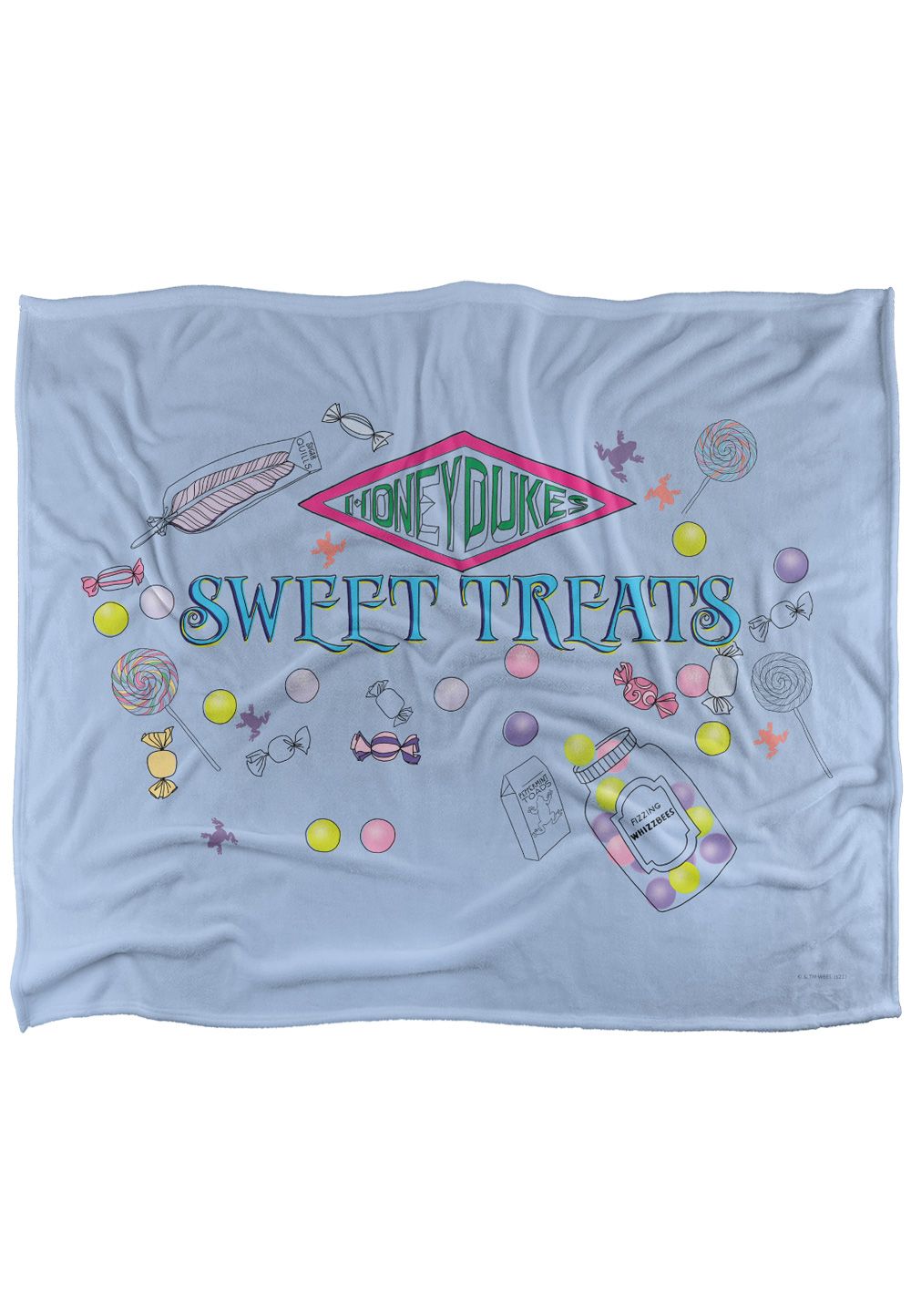 Harry Potter Honeydukes Sweet Treats Officially Licensed Silky Touch Super Soft Throw Blanket 152x127 cm in White