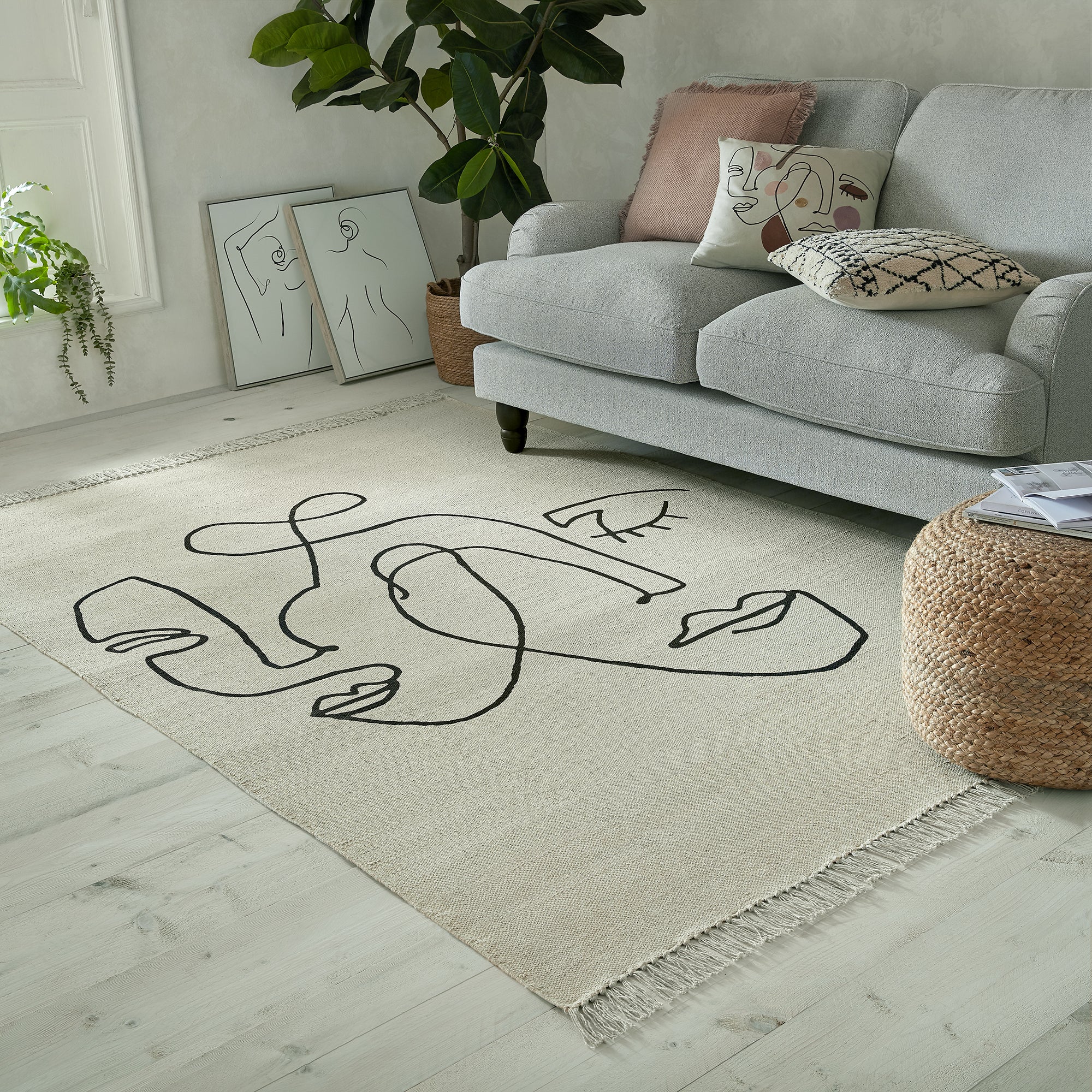 Retreat Abstract Rug Natural (Cream)