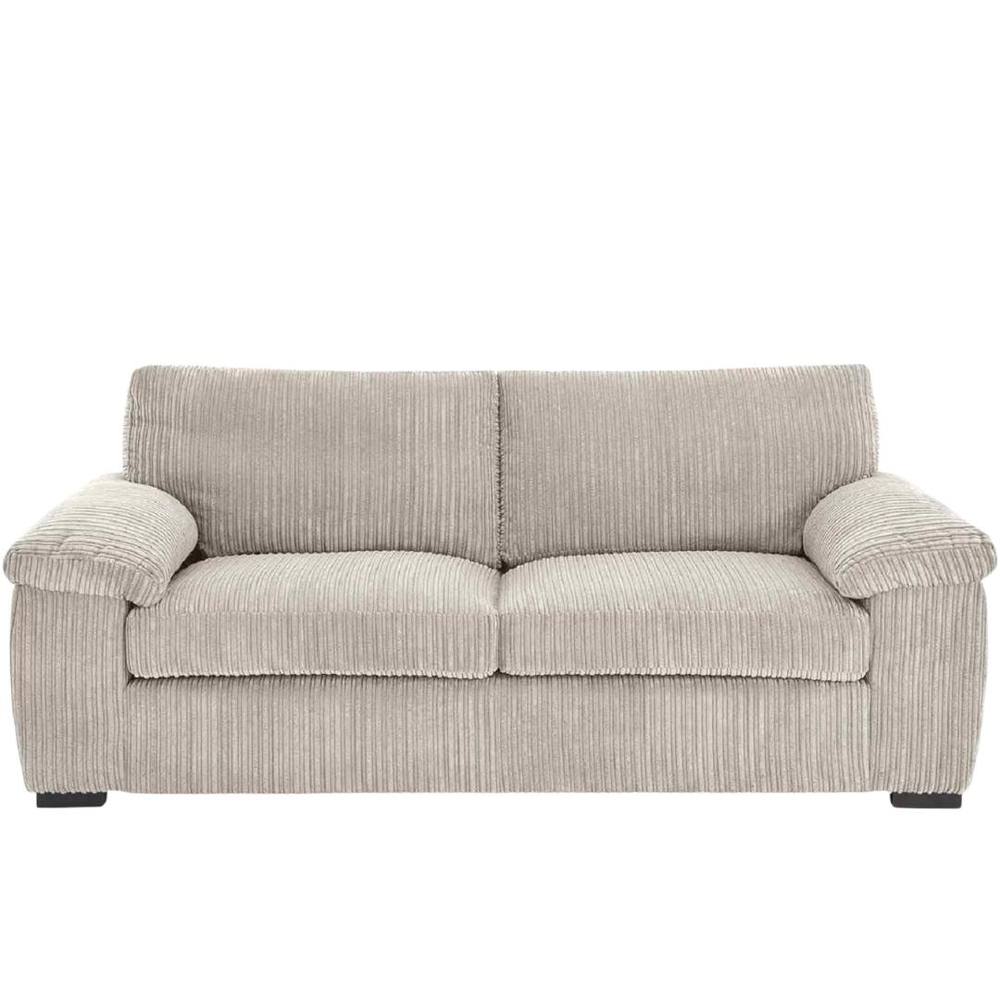 Bliss Furniture Jumbo Cord 3 Seater Sofa with Soft Cord Fabric in Cream