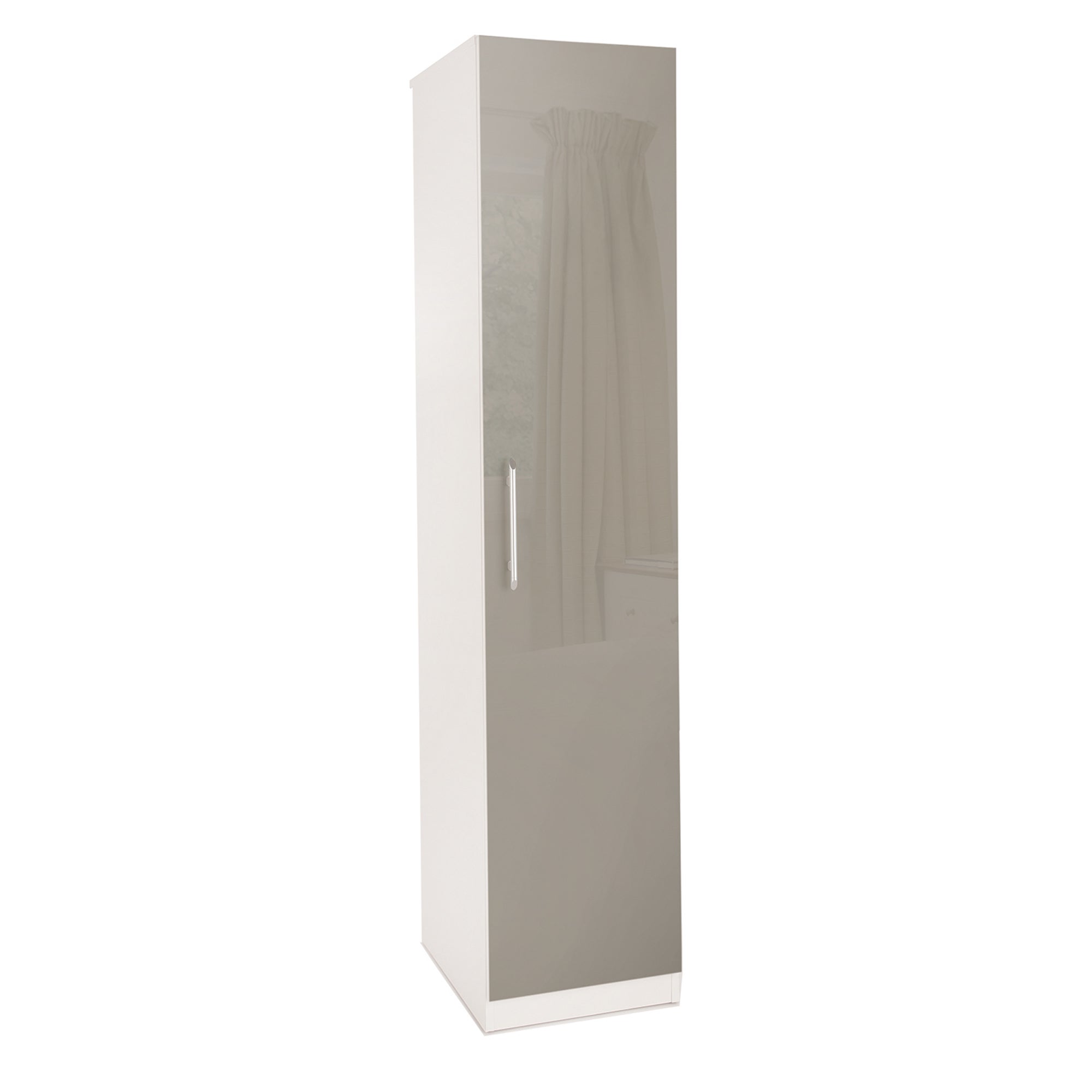 Bayswater 1 Door Wardrobe White and Grey
