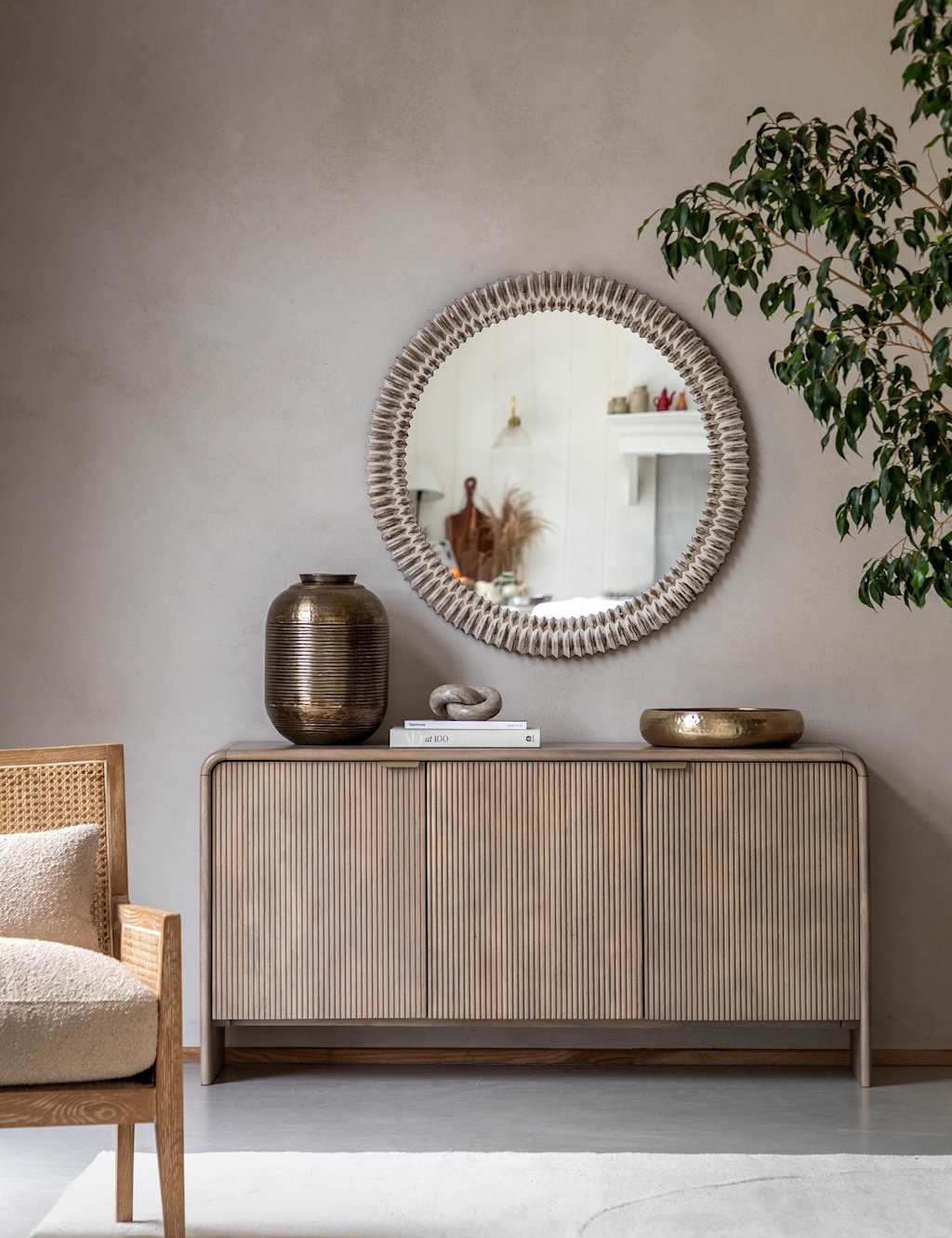 Gallery Direct Colonna 3 Door Sideboard Grey