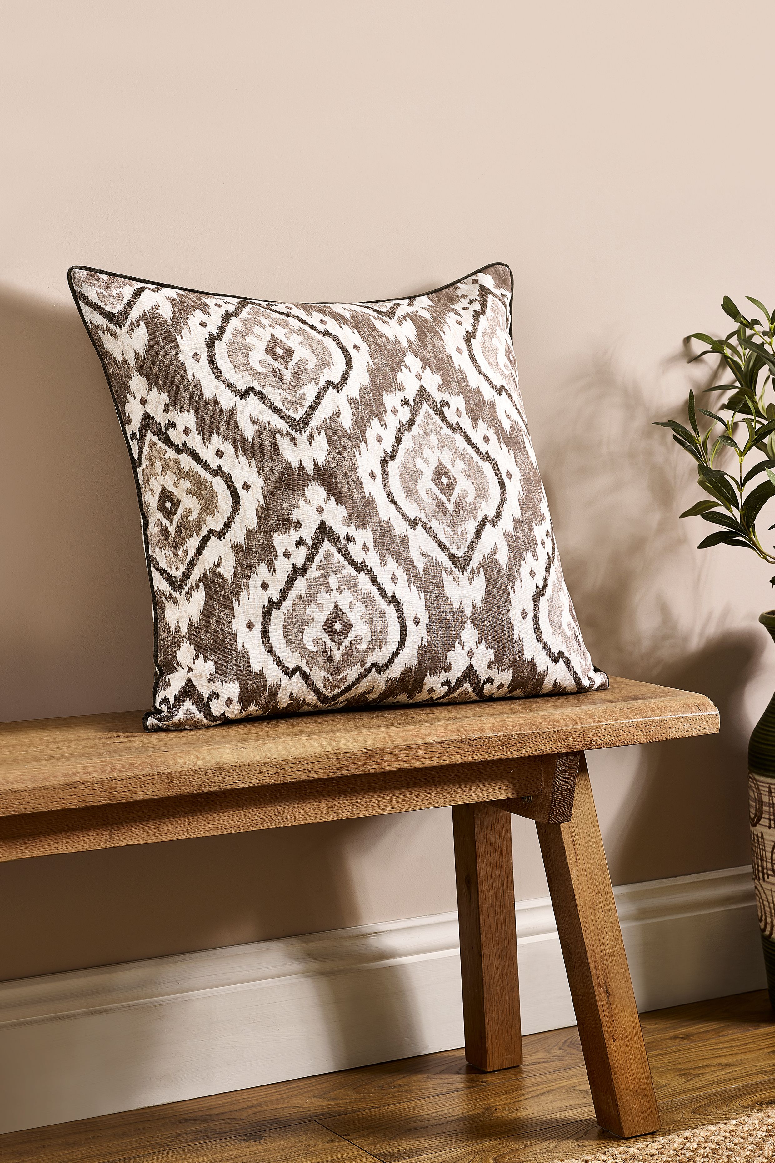 Pineapple Elephant 'Suri Geo' Cushion in Natural