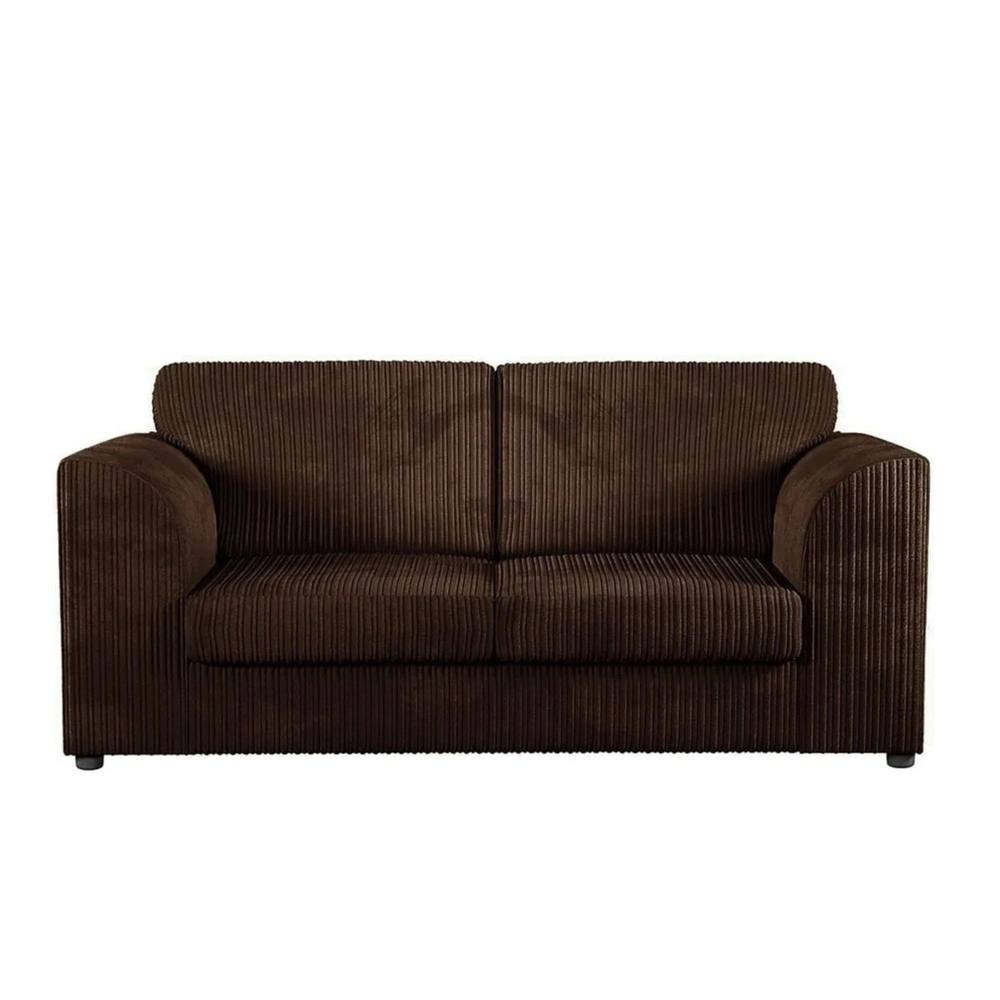 Bliss Furniture Jumbo Cord High Back 3 Seater Sofa Luxury in Brown