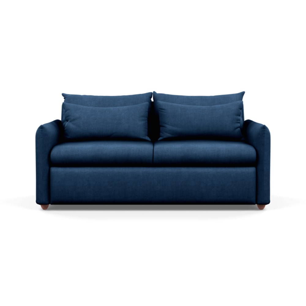 Heal's Pillow Sofa Bed Capelo Linen-Cotton Inkspot Chestnut Stain Feet