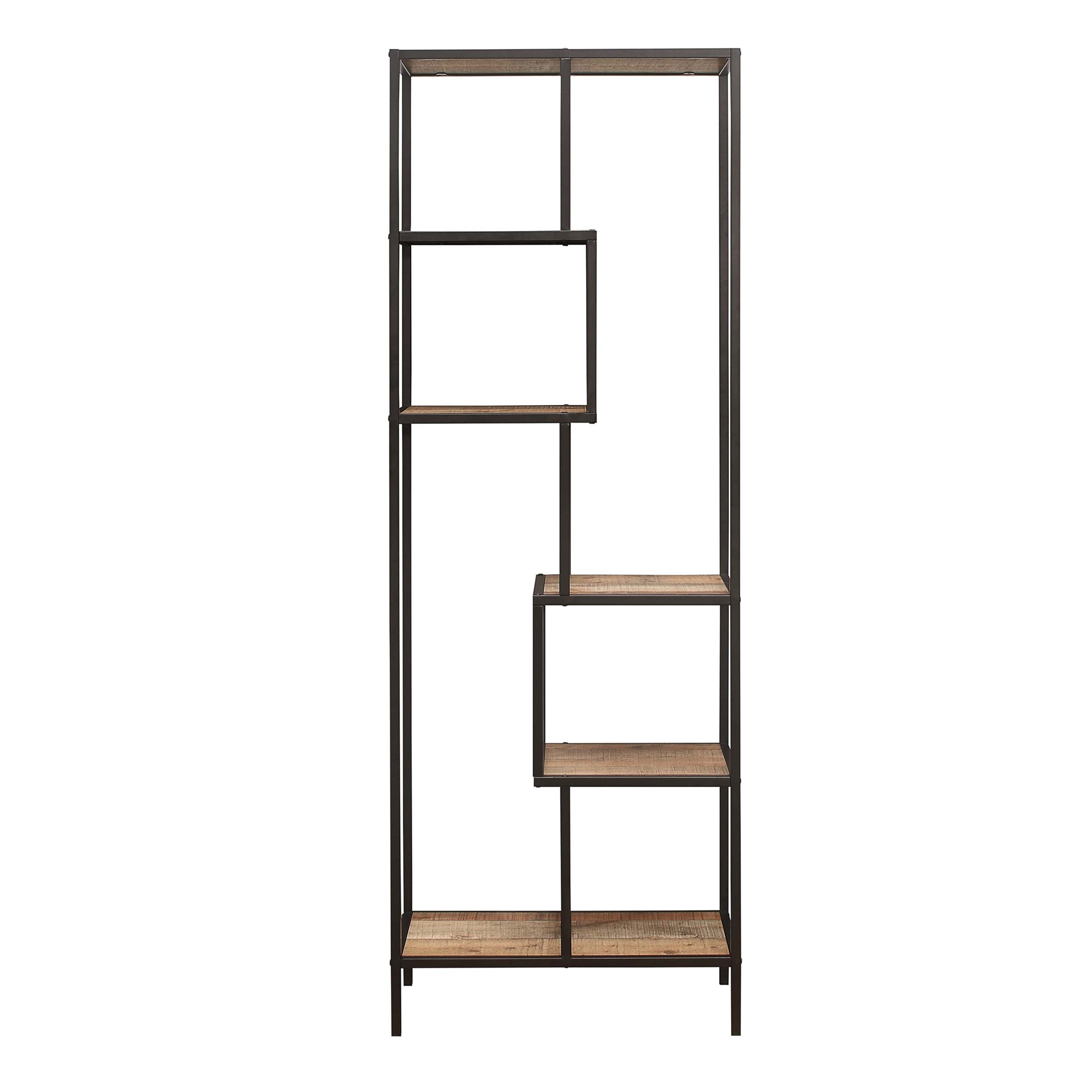 Urban Rustic Tall Shelving Unit Brown and Black