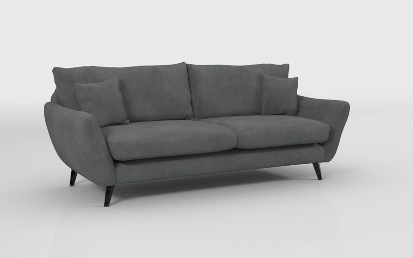 Grey Fabric Edale 4 Seater Sofa