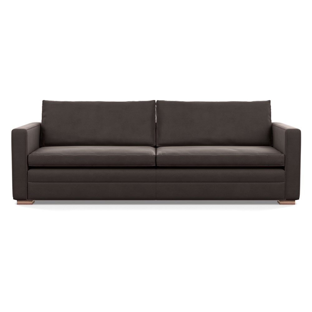 Heal's Palermo 5 Seater Sofa Nobilis Velvet Sable Brass and Walnut Feet