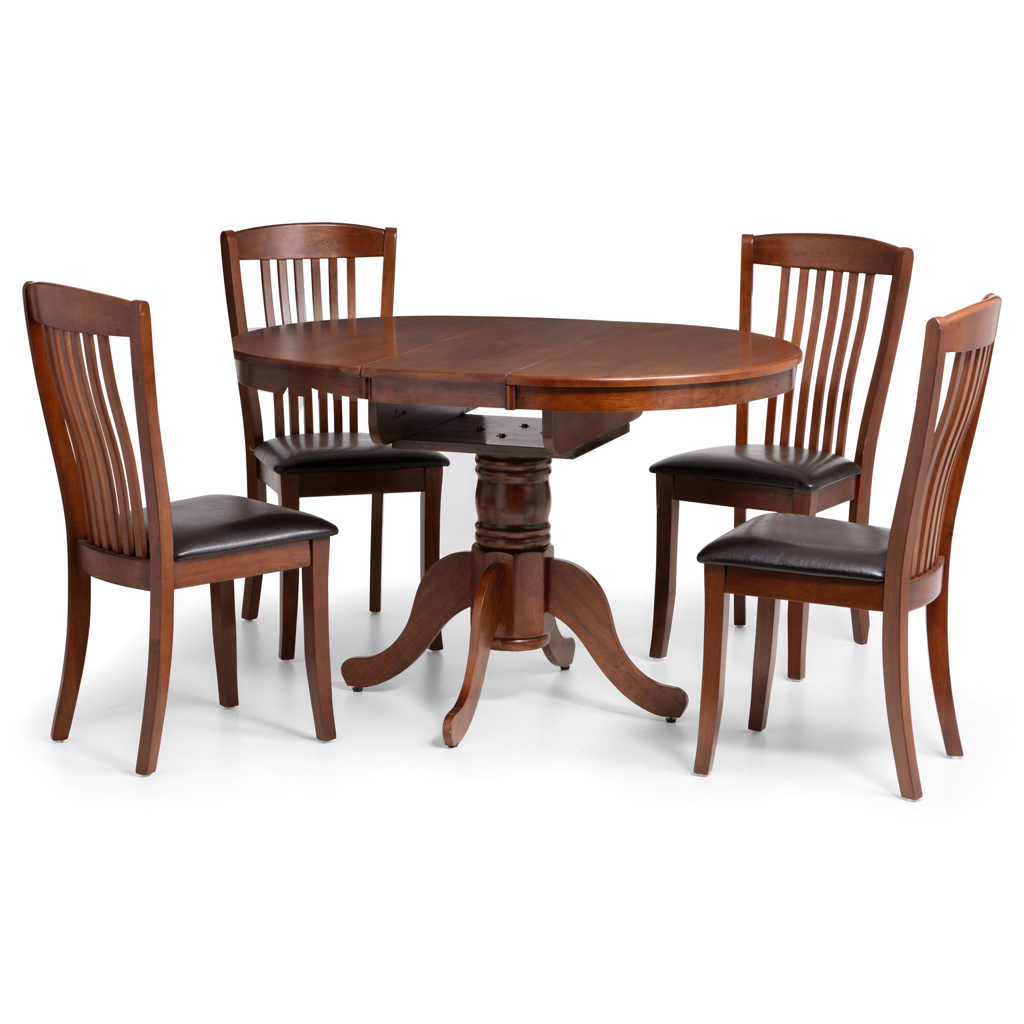 Cantebury Dining Table with 4 Chairs Brown and Black