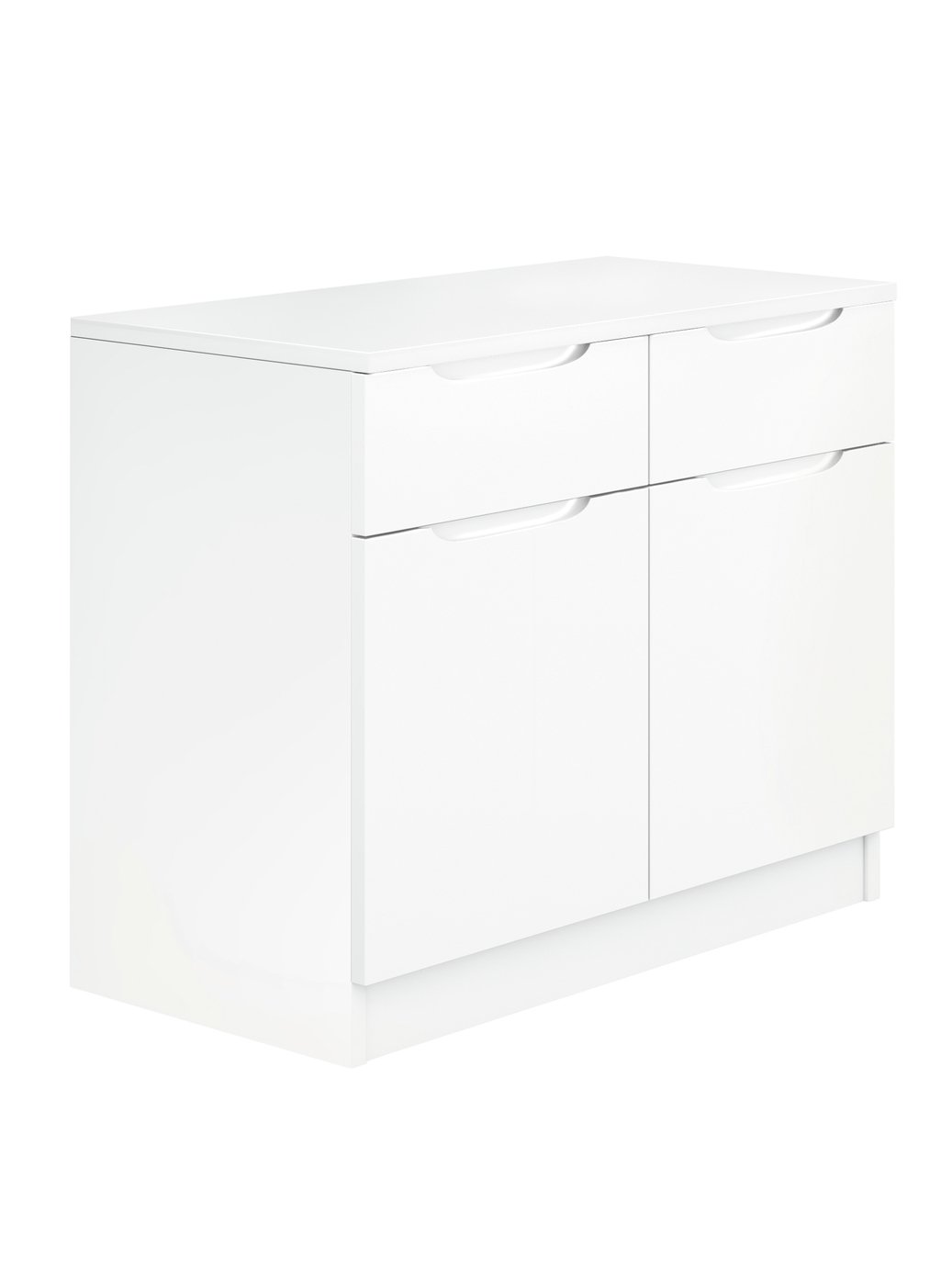 Legato Gloss 2 Door 2 Drawer Sideboard - White