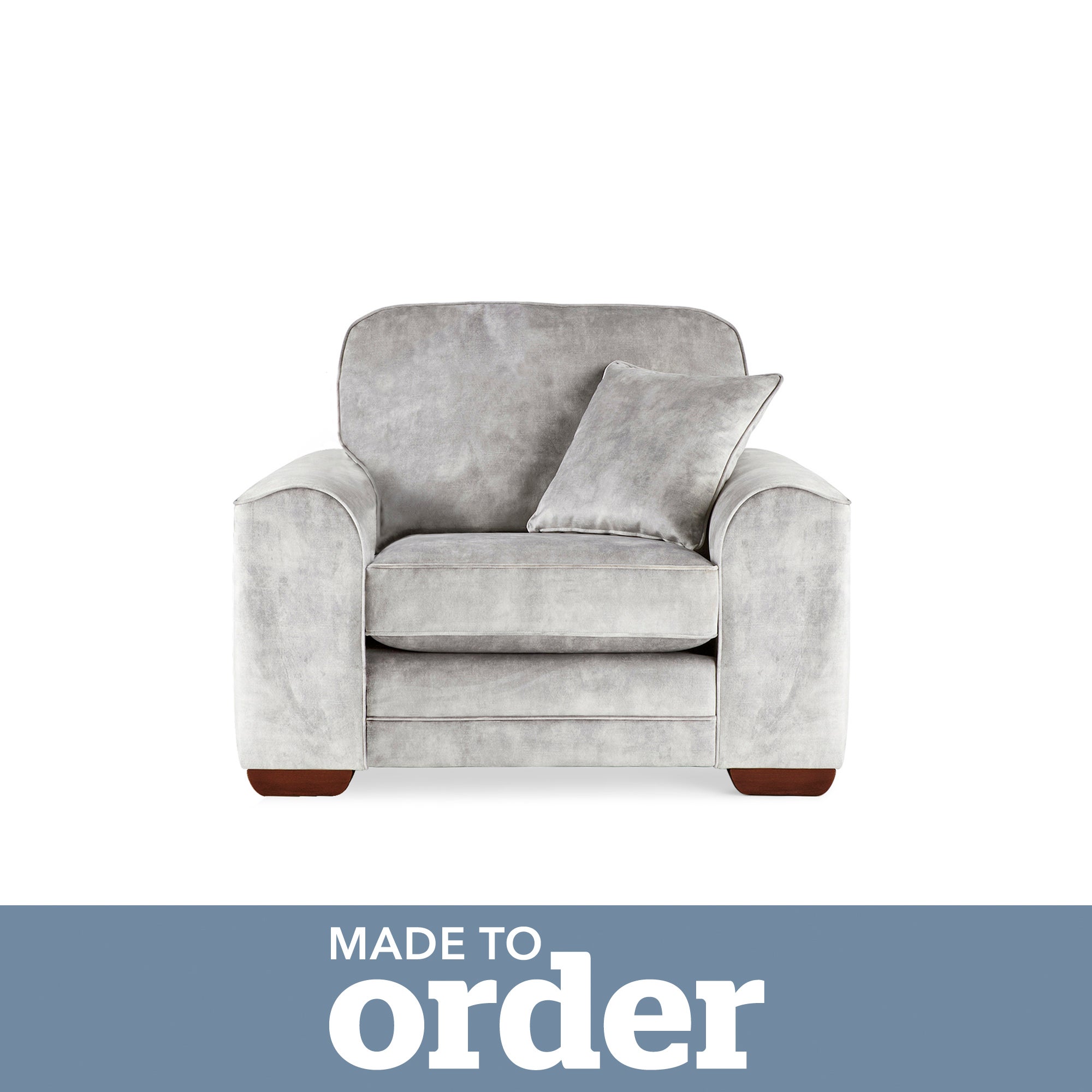 Morello Armchair Slub Velvet Grey