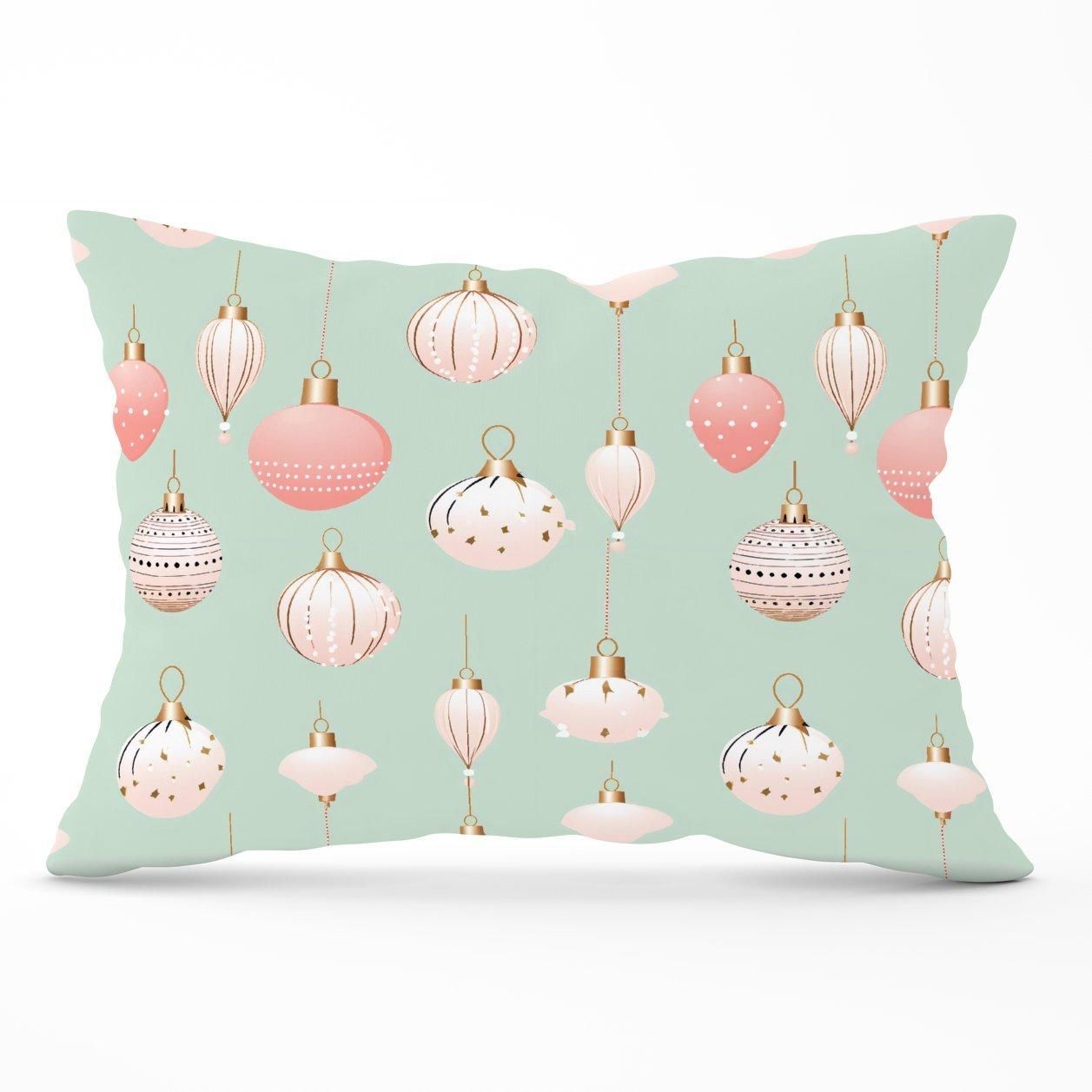 Warren Reed - Designer Christmas Decorations Pink & Green Cushions