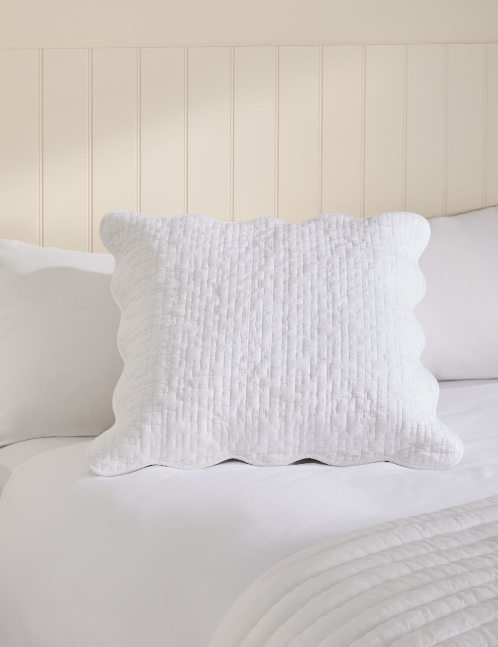 M&S Pure Cotton Large Decorative Cushion White