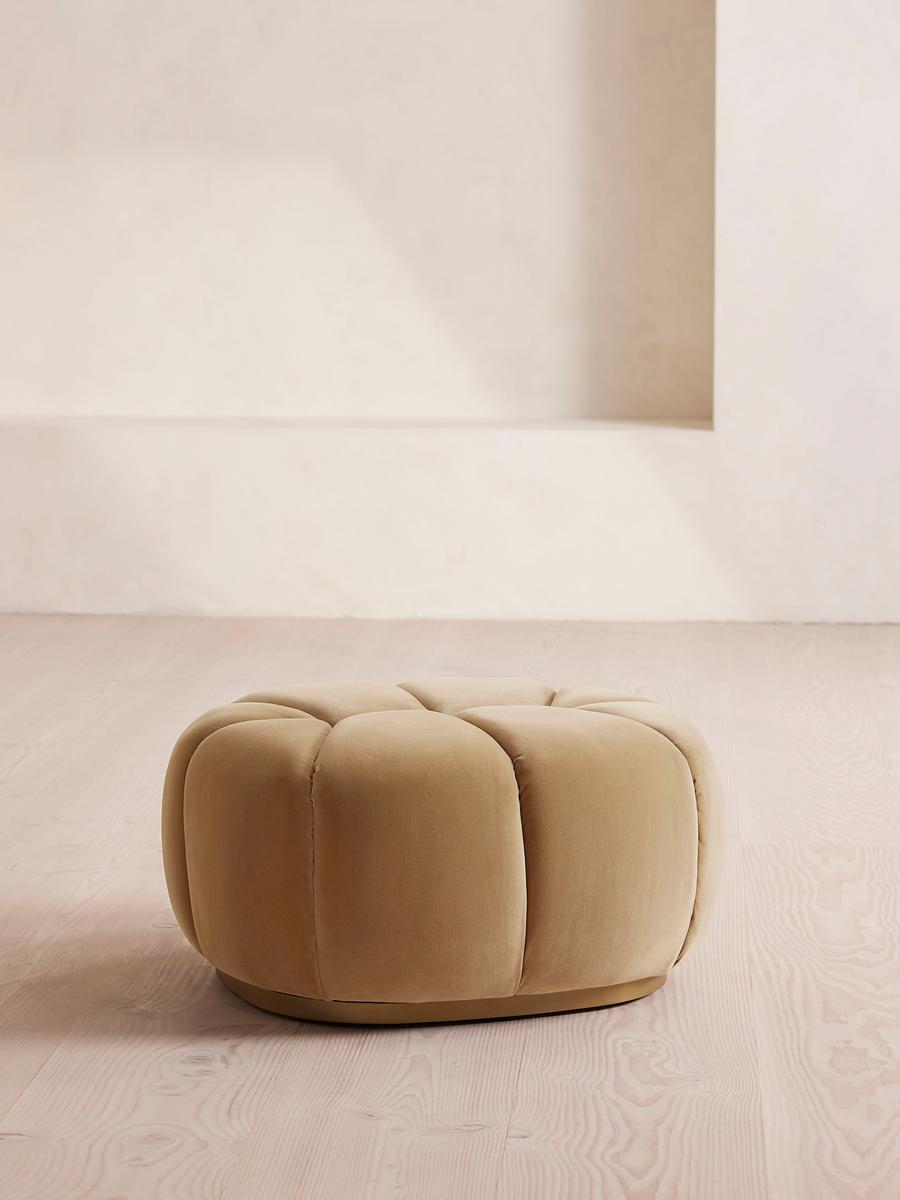 Garret Footstool, Velvet Camel