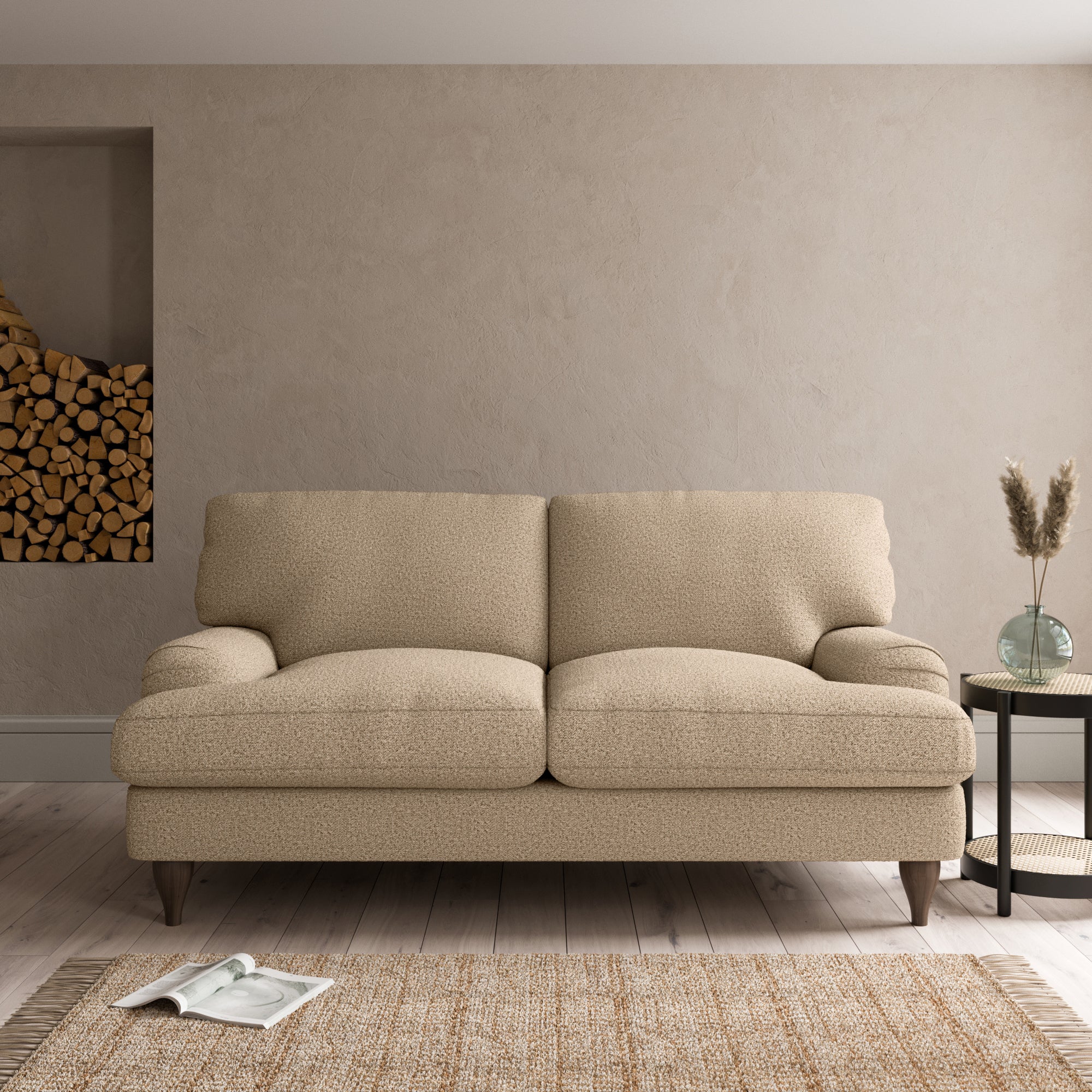 Darwin Cosy Marl 2 Seater Sofa Brown