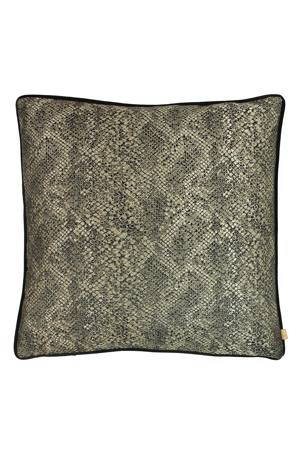 KAI Viper Metallic Snakeskin Piped Cushion in Bronze