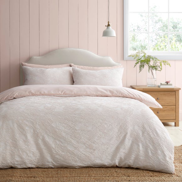 Aurora Floral Jacquard Duvet Cover & Pillowcase Set