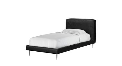 Lucy Single Bed in Smoke Soft Leather - sofa.com