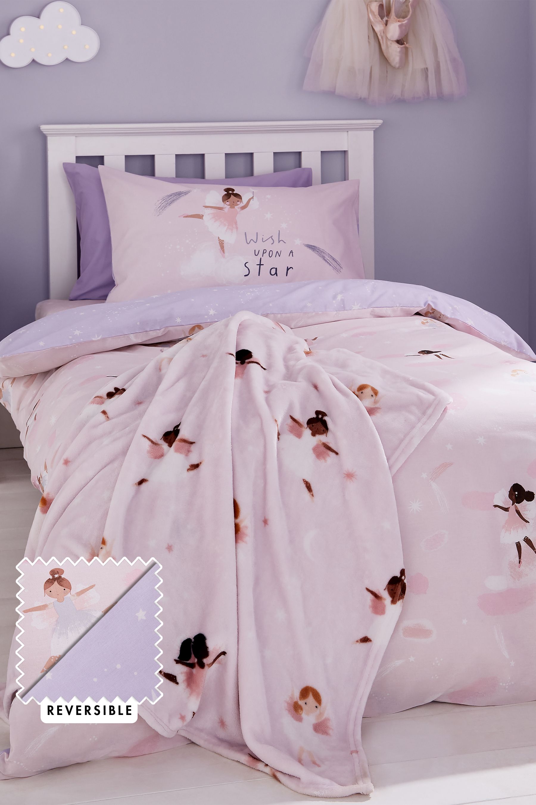 Catherine Lansfield 'Dancing Fairies' Duvet Cover Set in Pink