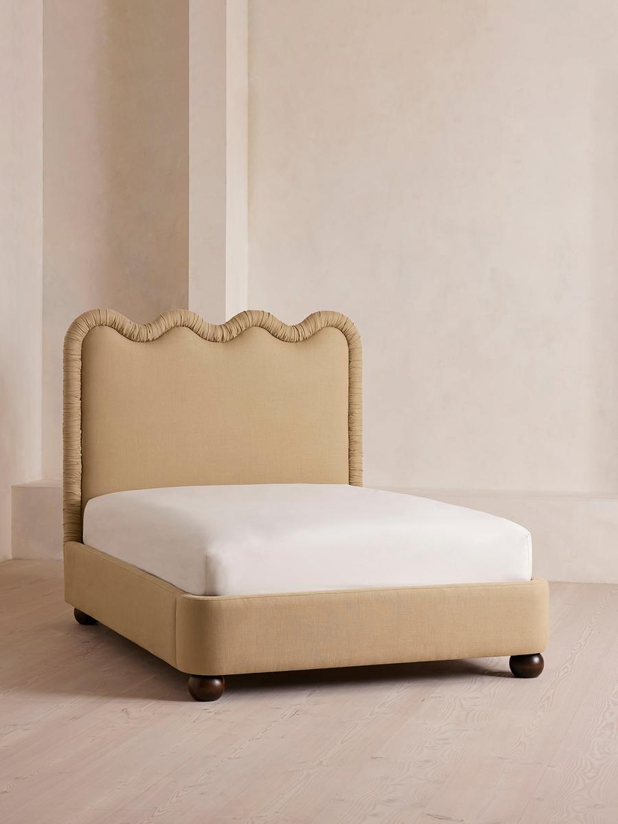 Tristan Bed, King, Linen, Wheat