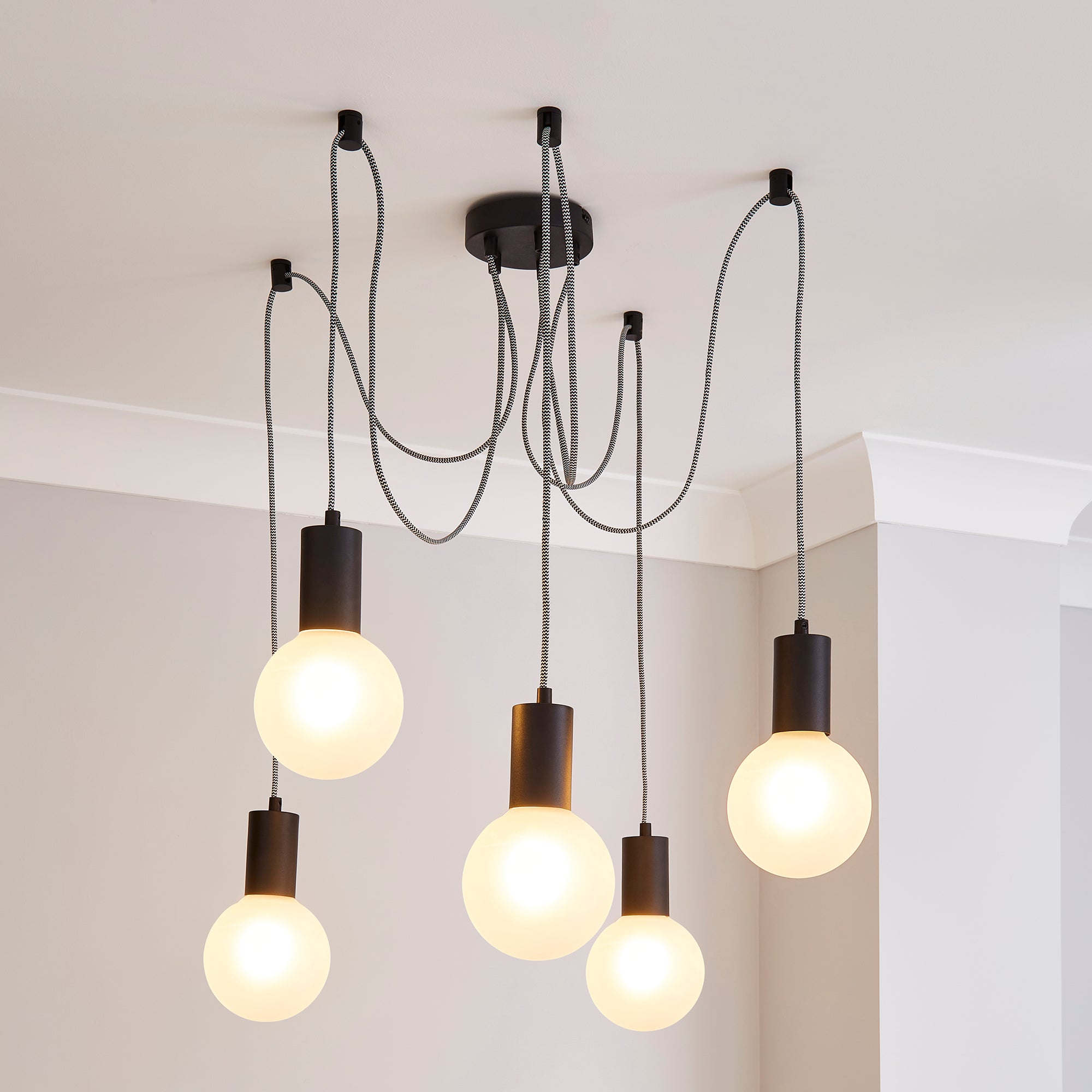 Bradford Spider Ceiling Fitting Matt Black Black
