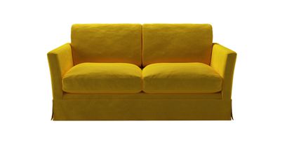 Otto 2 Seat Sofa Bed in Canary Cotton Matt Velvet - sofa.com